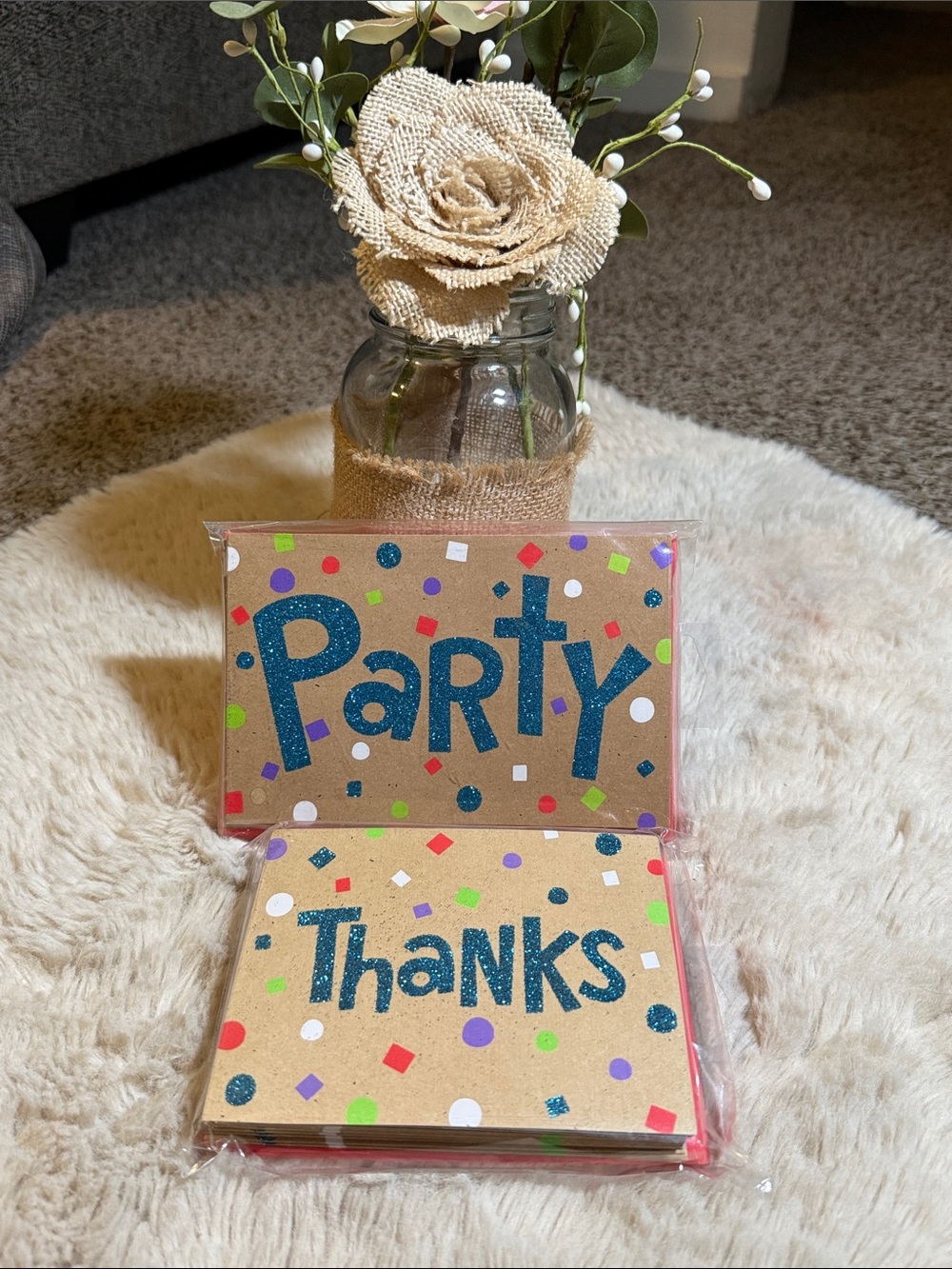 ✨American Greeting Party Invites and Thanks, Glitter Greeting Cards✨